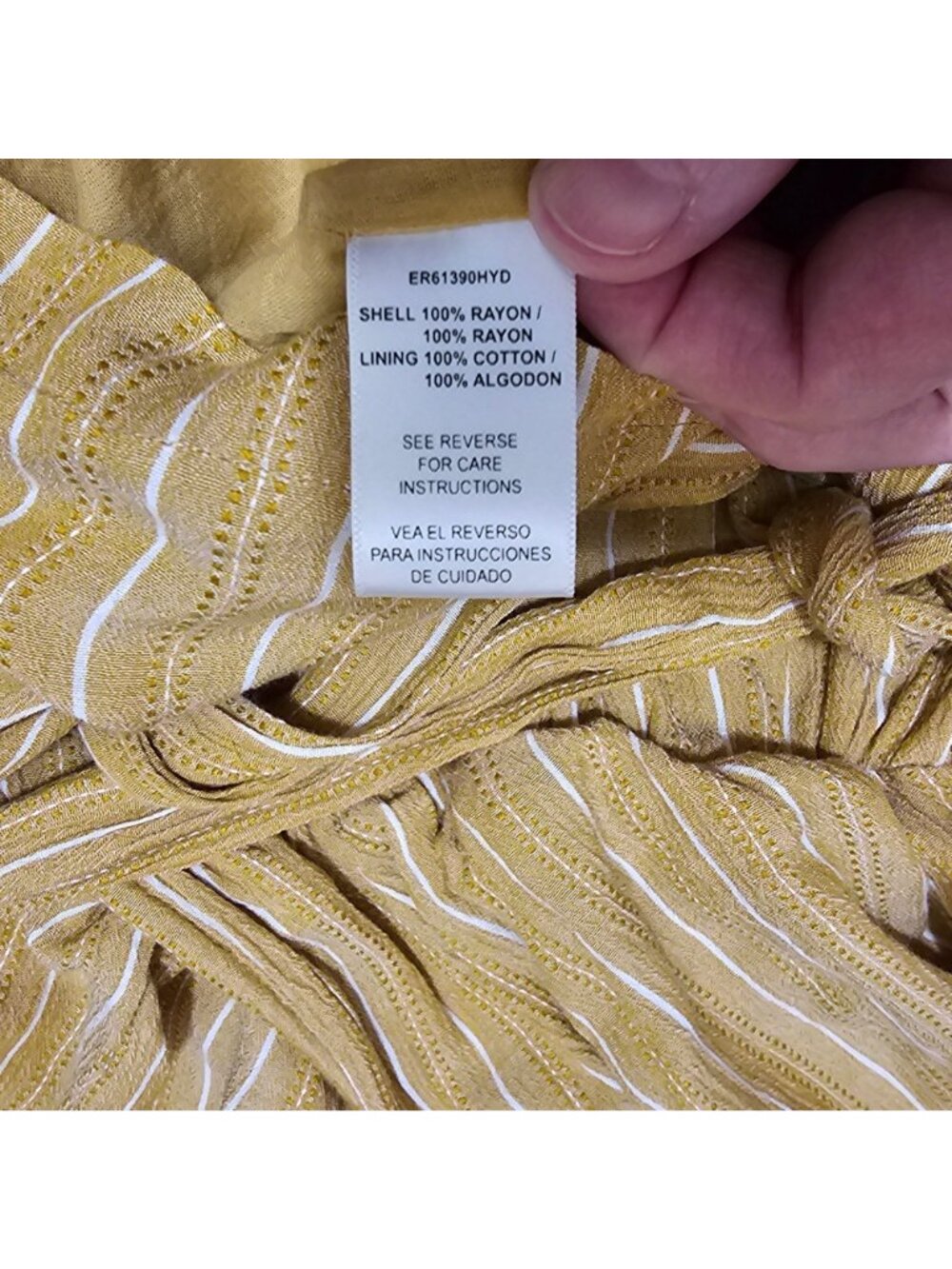 Yellow Striped Wrap Romper With Tie Waist By LuBella Boutique - Size S - Picture 6 of 13